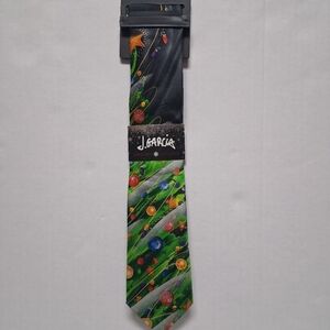 J Garcia Festive Holiday Christmas Tree Necktie NWT